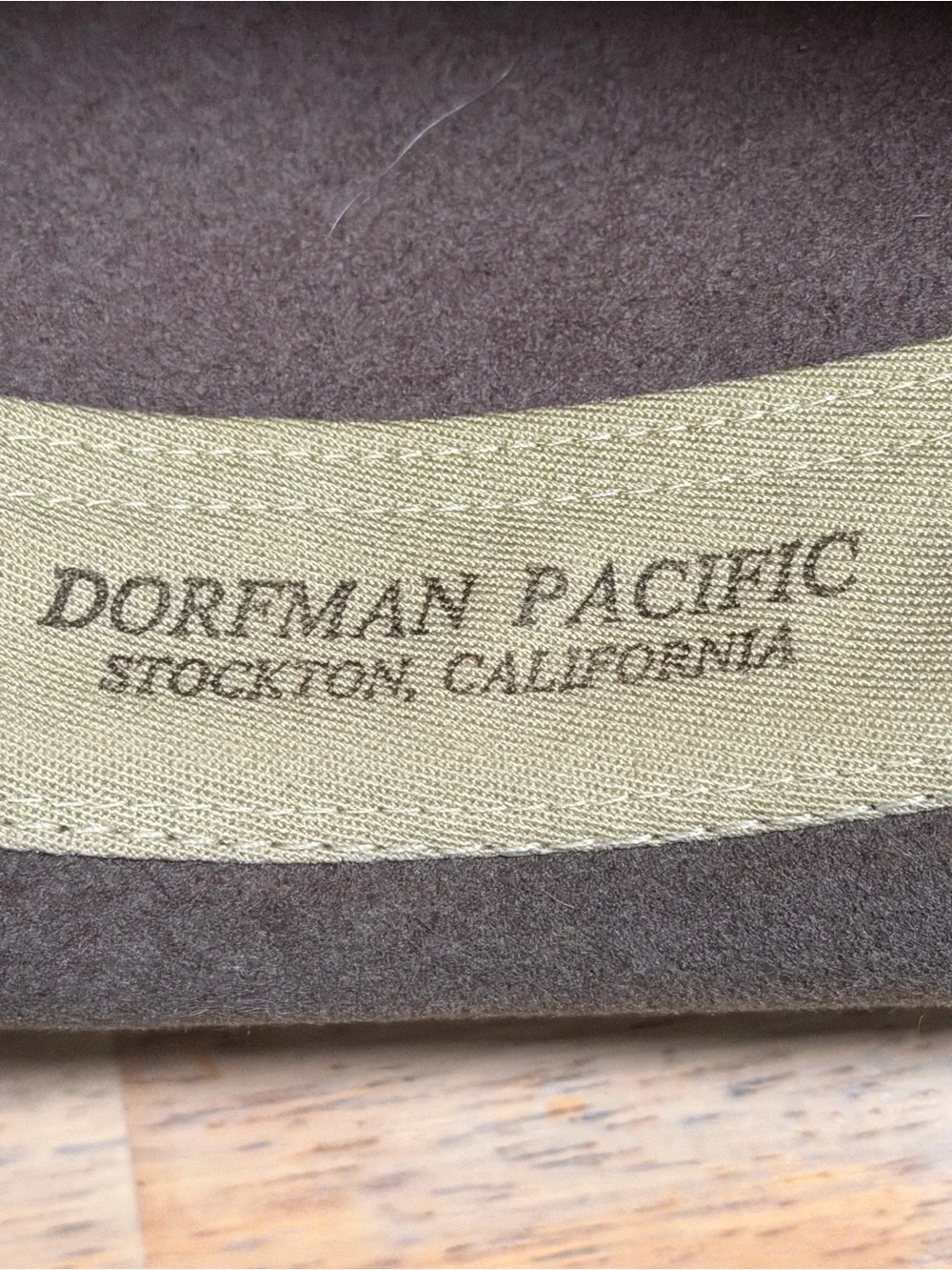 Dorfman Pacific 100% Wool Felt Brown Wide Brim Fedora Hat Size L USA Made|unisex
